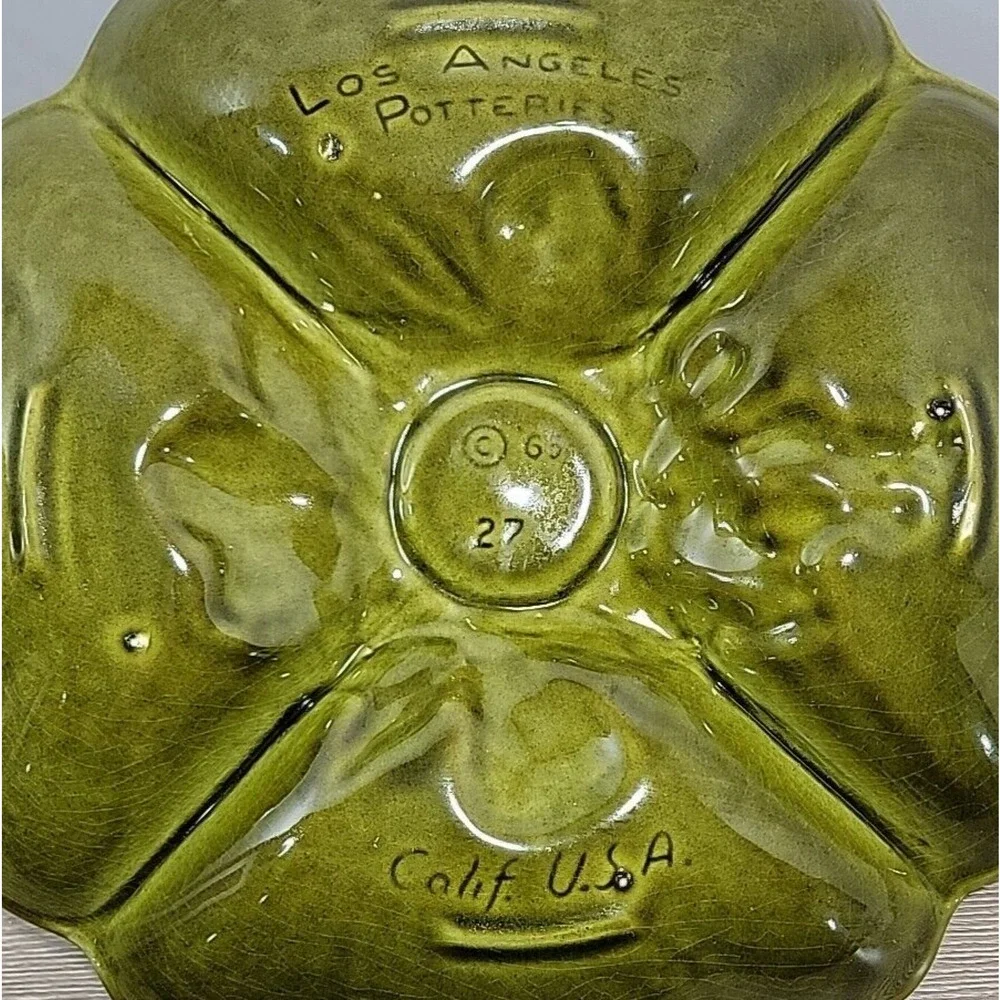 Los Angeles Pottery‎ Tray Mid-Century Divided Tray Pottery Vegetable Dish VTG